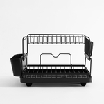 Dvojúrovňová sušička riadu čierna 44,3x33x26,8 cm