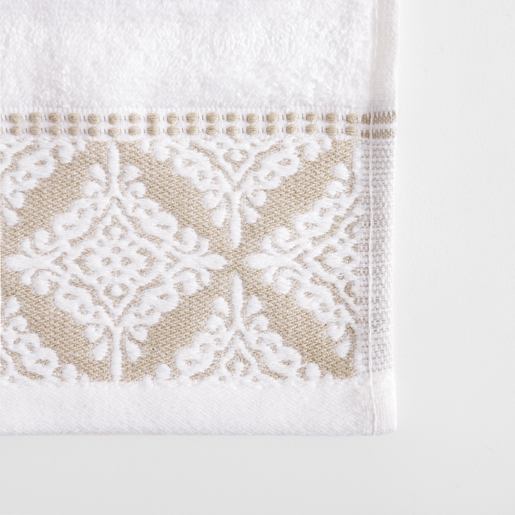 Bavlnený uterák bielo-béžový AGADIR 70x140 cm