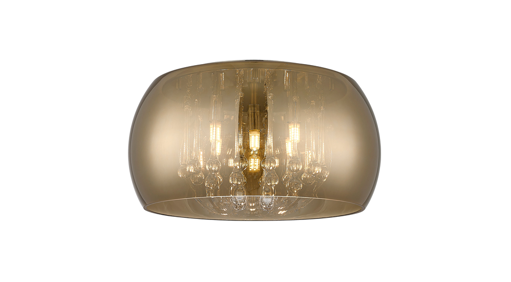 Ekskluzywna lampa CRYSTAL o złotym wykończeniu zadba o styl i odpowiednią prezencję salonu. 