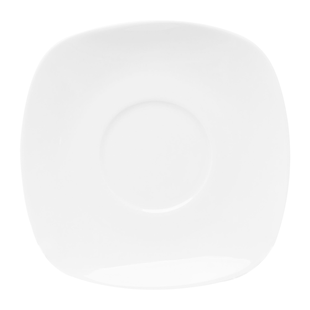 Porcelánová šálka s podšálkou QUADRO biela 210 ml