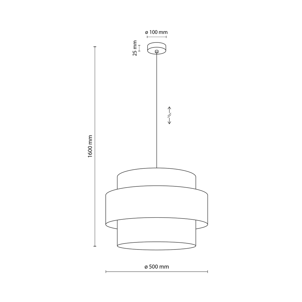 Závesné svietidlo s farebným tienidlom TRIO JUTA