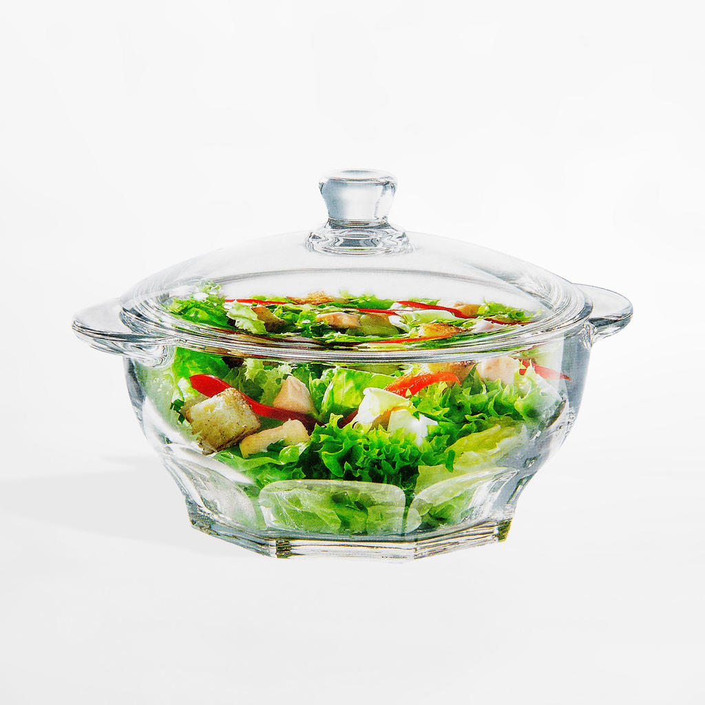 Sklenená polievková misa s pokrievkou GRANITY 2,5 l