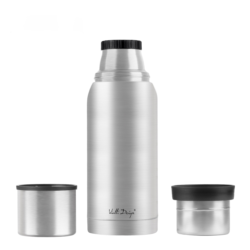 Termoska s 2 hrnčekmi strieborný FUORI 1 l