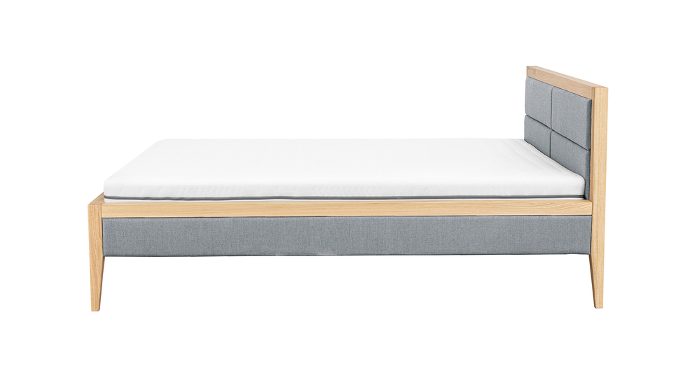 Dubový rám postele LUNA sivý 180x200 cm