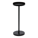 Kovový svietnik na stopke čierny 22 cm