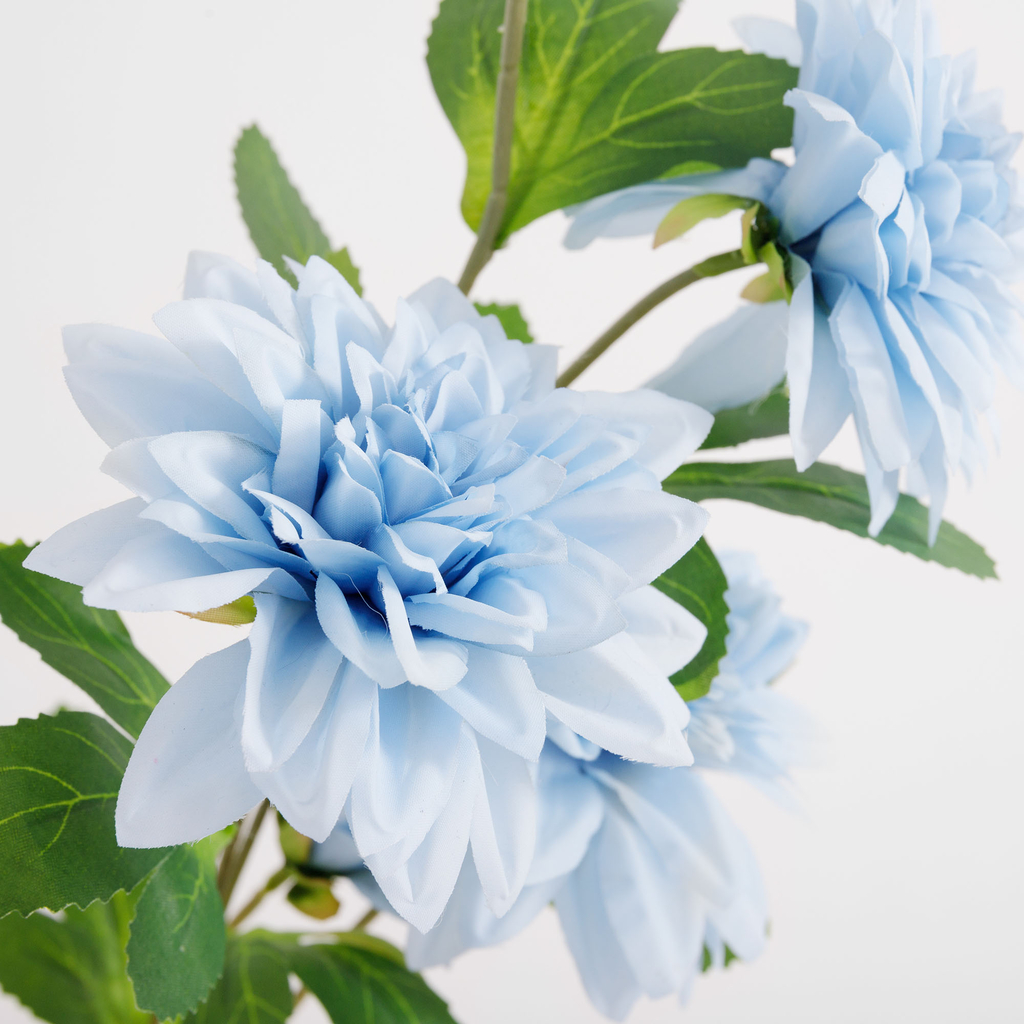 Umelý modrý kvet georgíny 70 cm