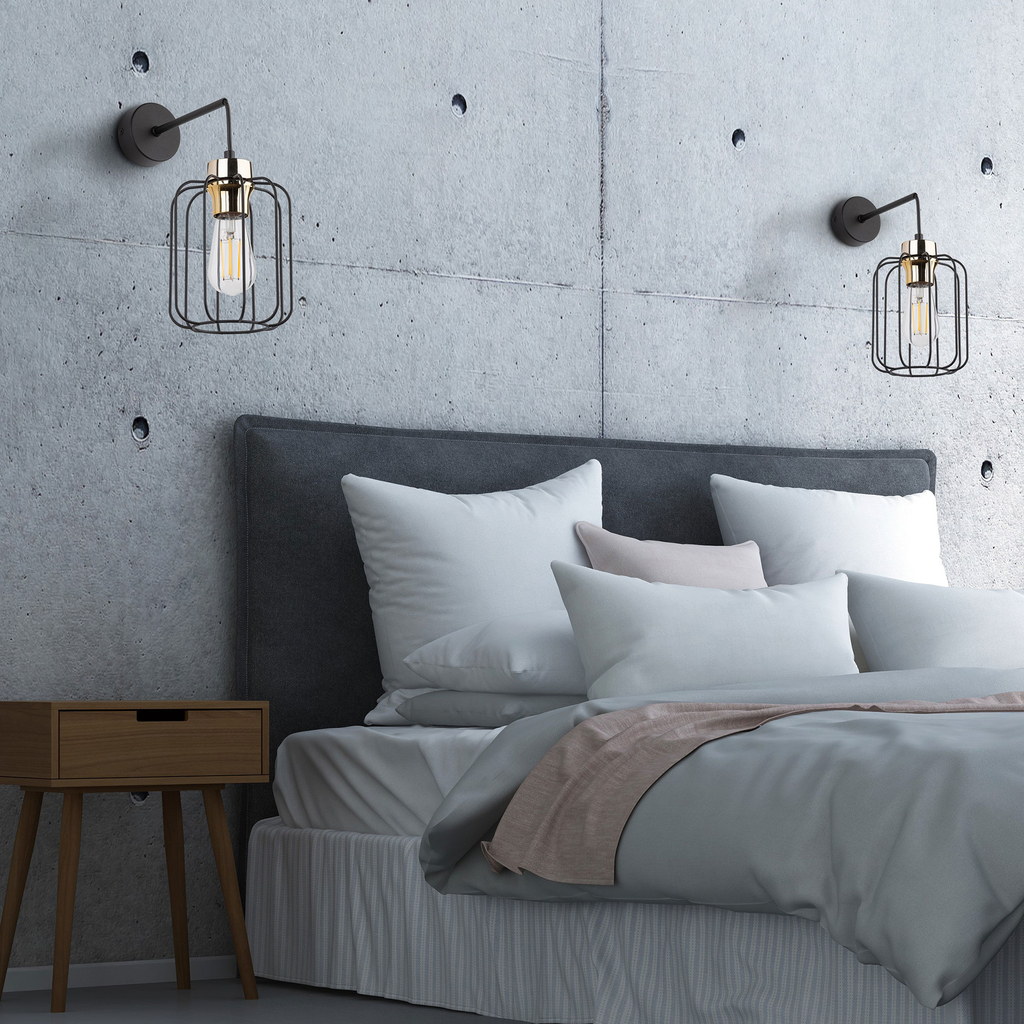 Nástenné svietidlo loft čierne GALAXY NEW