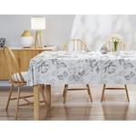 Obrus so sivými kvetmi 110x160 cm