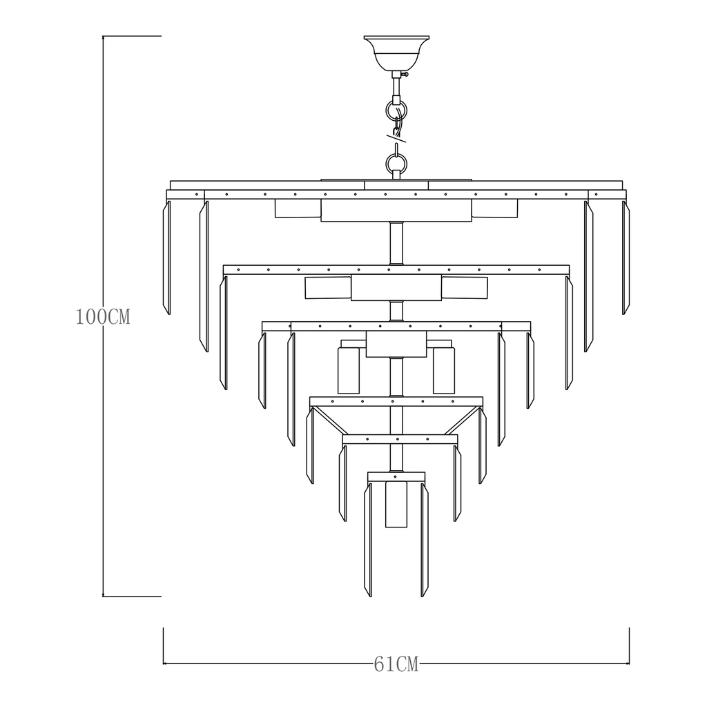 Závesné svietidlo VERSAILLES glamour chrómové