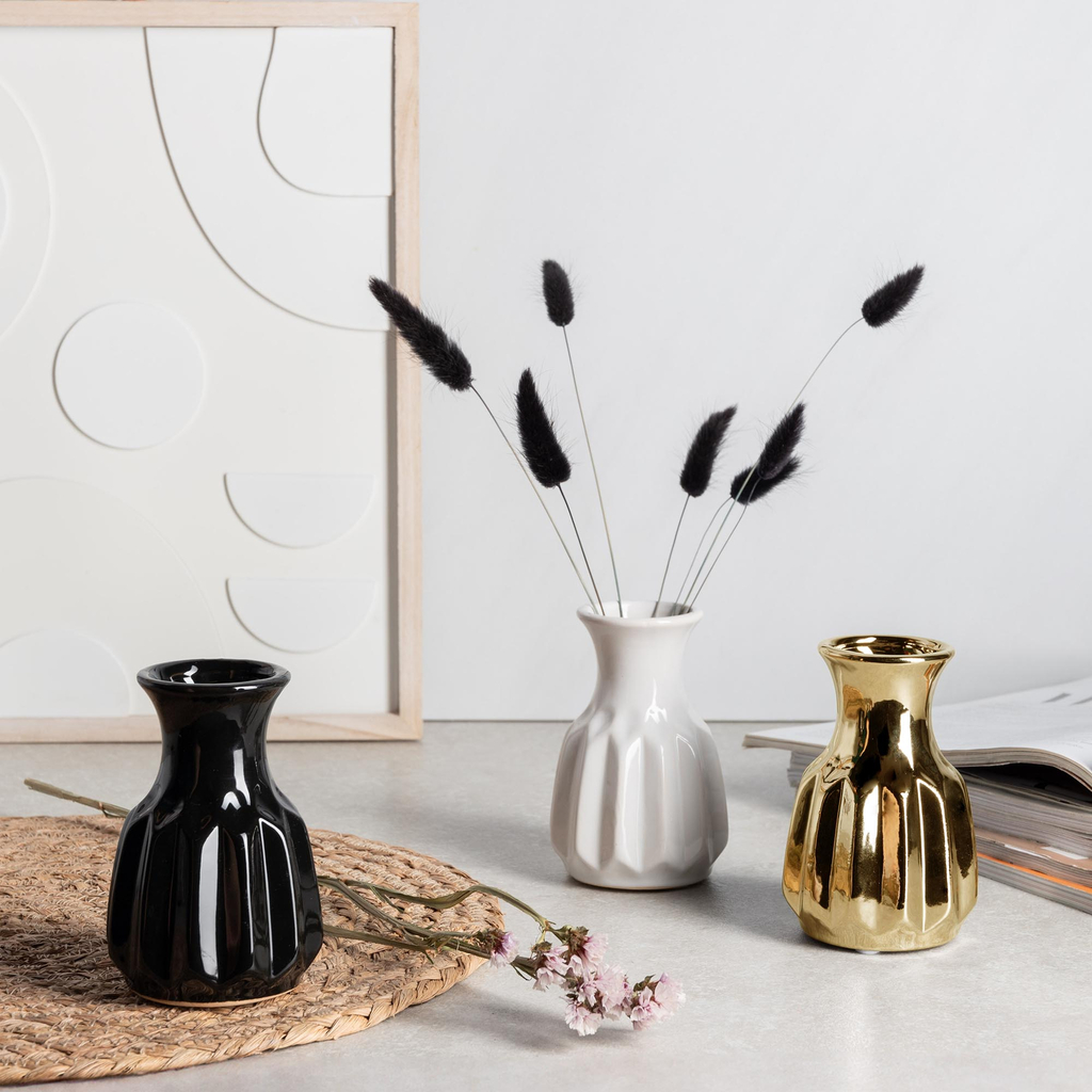 Keramická váza zlatá 12 cm