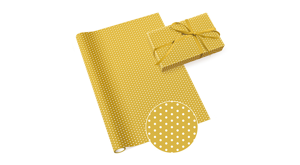 Papier prezentowy w kolorze żółtym
