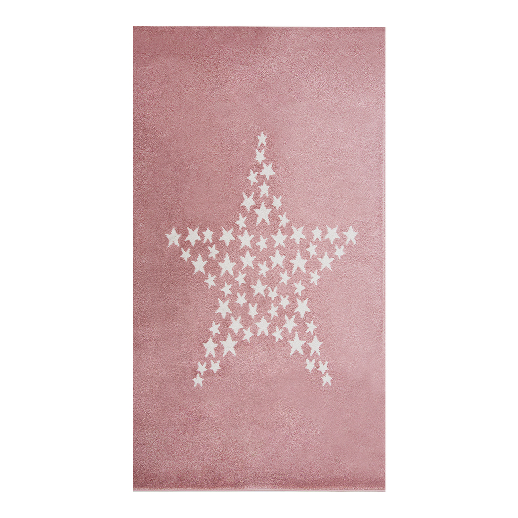Ružový koberec KIDS HVIEZDA 80x150 cm