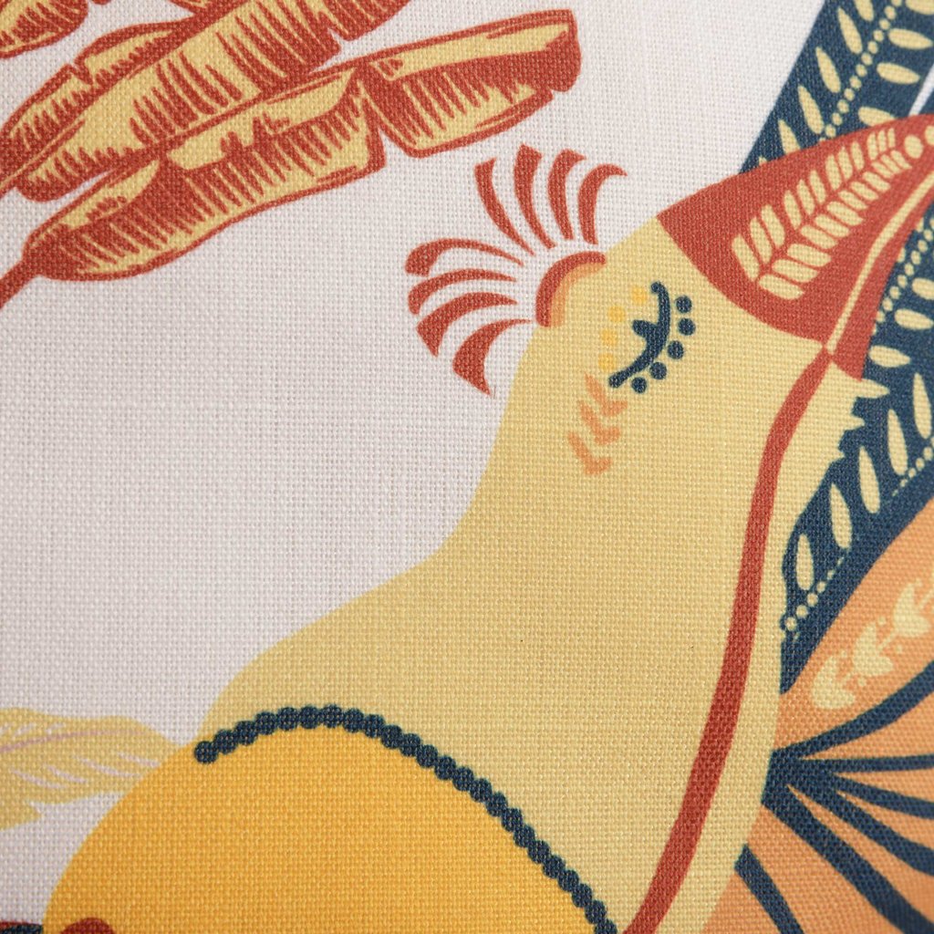 Obliečka na vankúš vo farebných vtákoch v bielej farbe DALI 45x45 cm