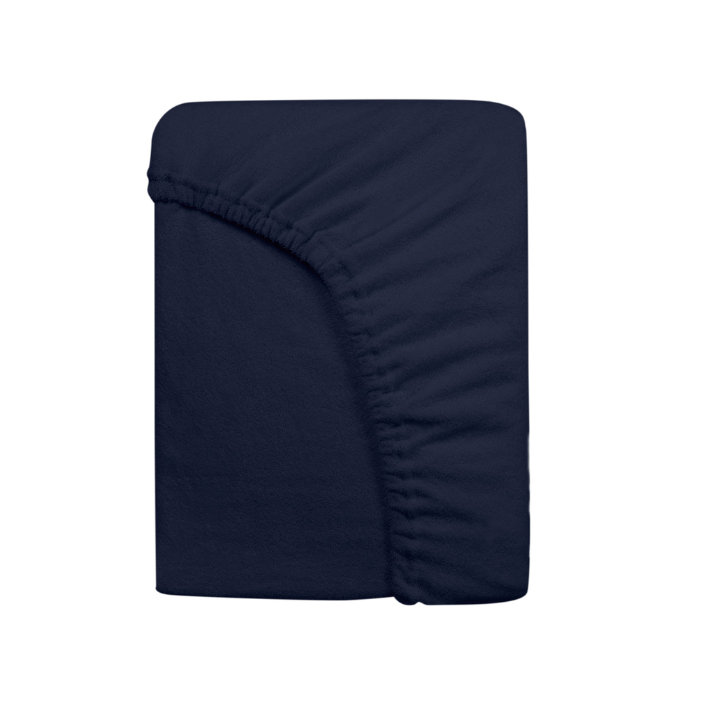 Plachta s gumičkou tmavomodrá FROTÉ 180 x 200 cm