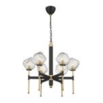 Čierno-zlatý luster ROCK 66 cm