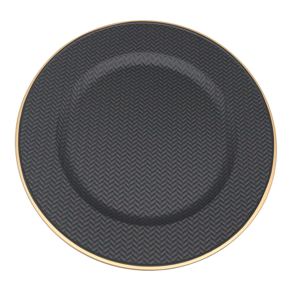 Dekoratívny tanier podložka pod tanier čierny 33 cm