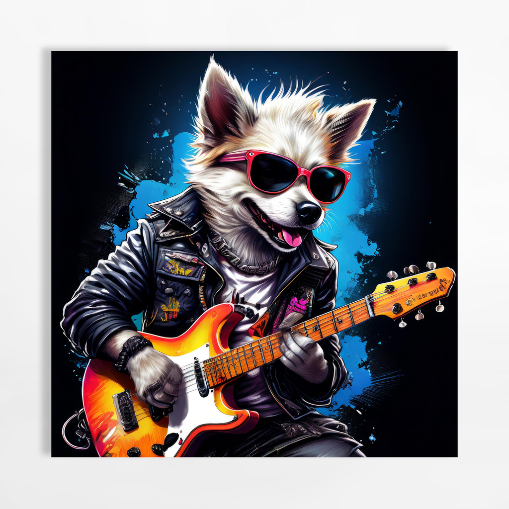 Maľba na plátne PIES IV 28x28 cm