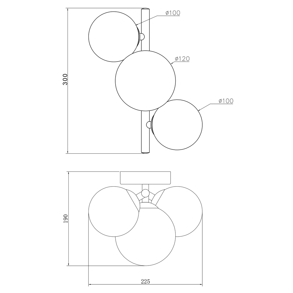 Nástenné svietidlo zlaté VILLA