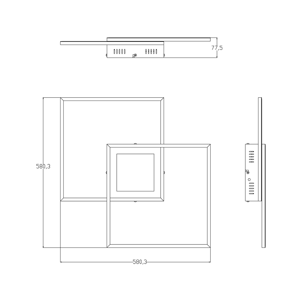 Stropné svietidlo LED RGB čierne LUMI s diaľkovým ovládačom