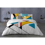 Bavlnená posteľná bielizeň s trojuholníkmi CENIT 220x200 cm