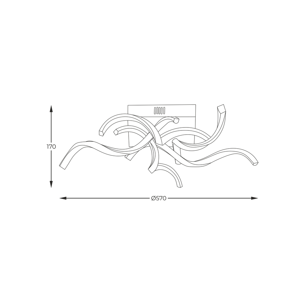 LED prisadený luster čierny STELO