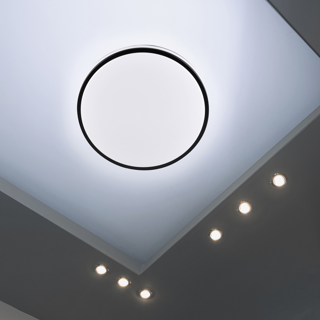 Stropná lampa LED 15W čierno-biela ORBIT 28 cm