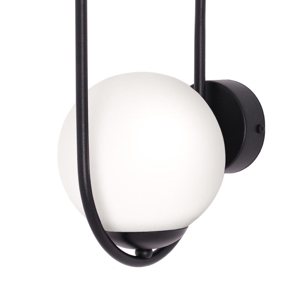 Nástenná lampa PARVA guľa čierna
