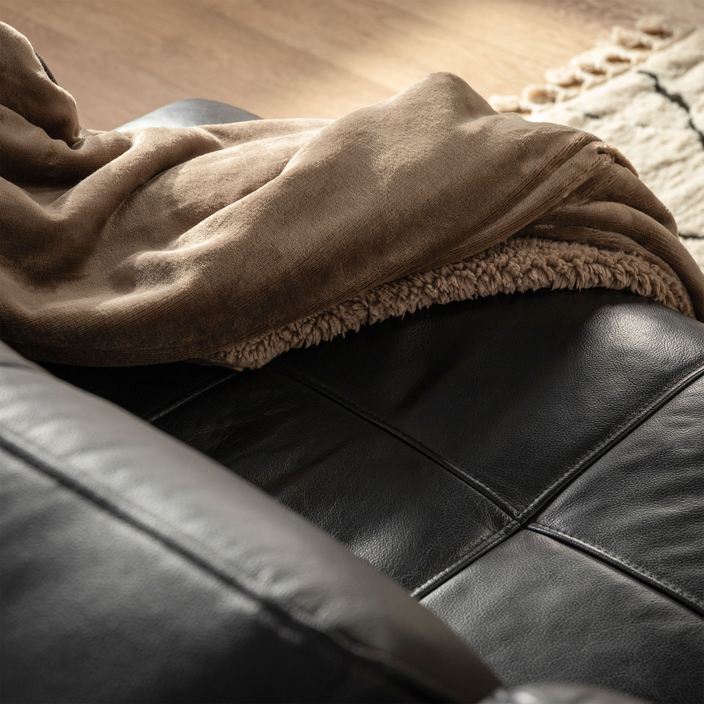 Hnedá baránková deka CASMIR 130x160 cm