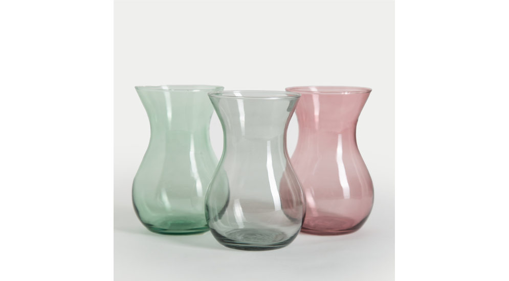 Transparentná váza ASTA zelená 18 cm