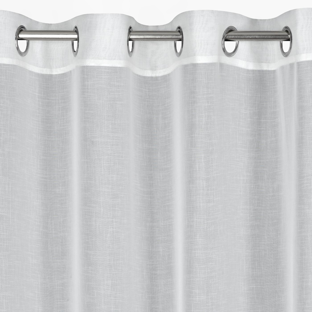 Záclona s priechodkami bielo-béžová ISABEL 140x250 cm