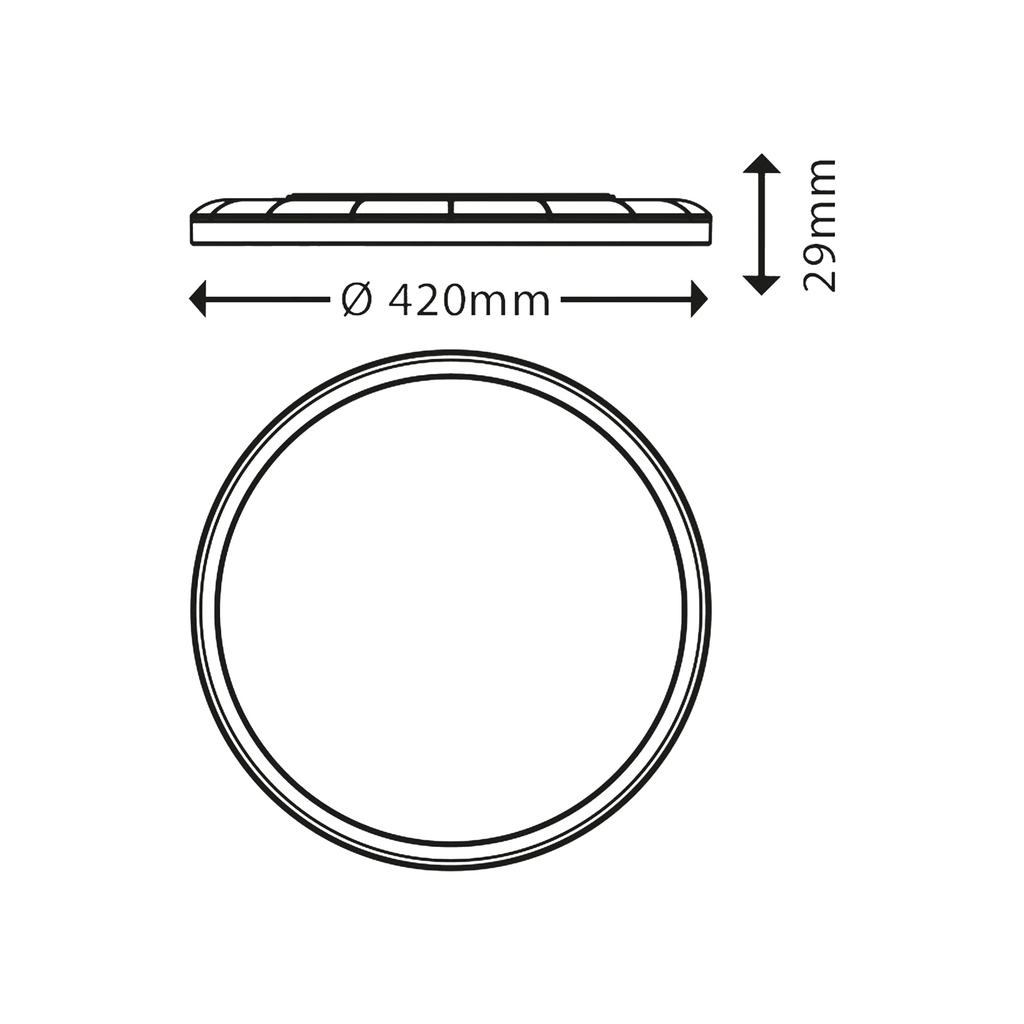Stropná lampa LED s ovládačom čierna SLIM 42 cm