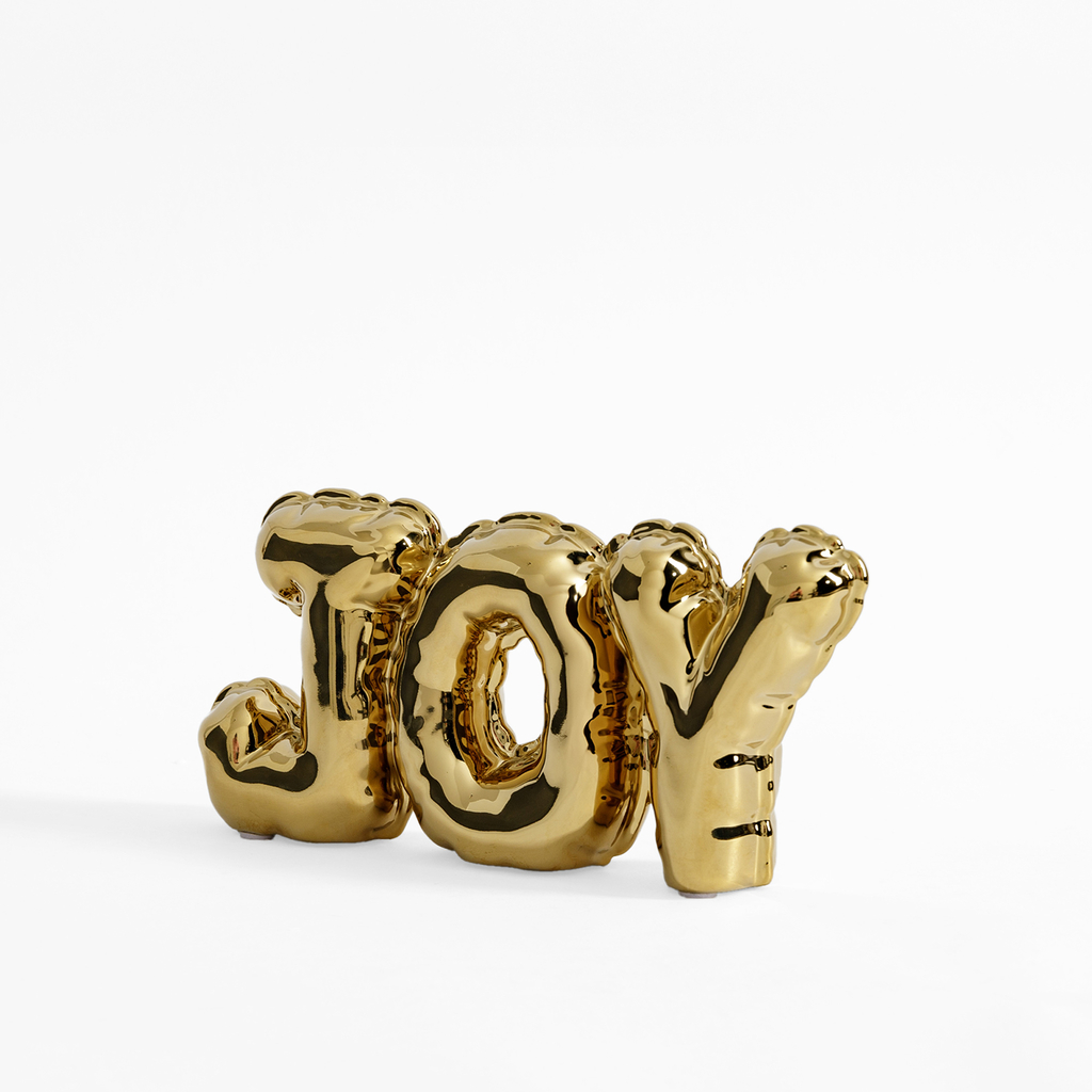 Dekorácia nápis JOY zlatá