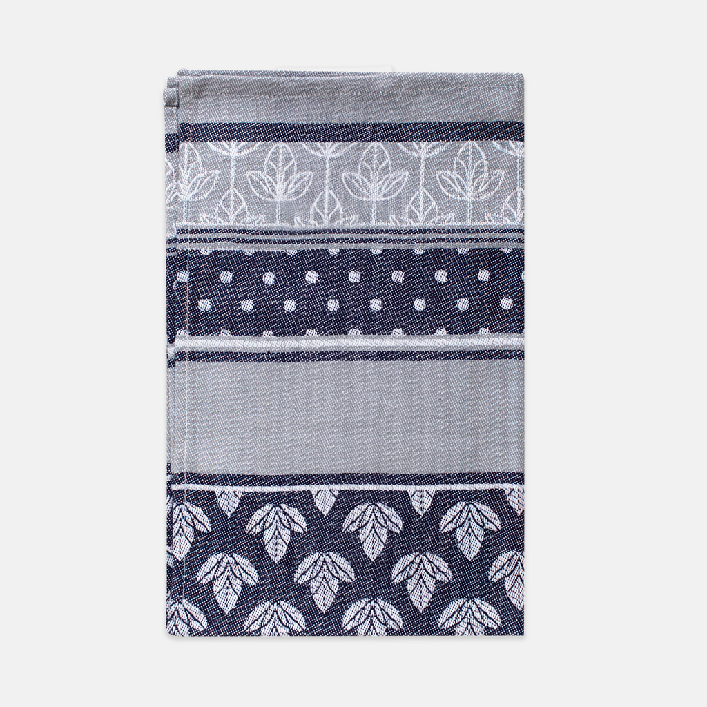 Kuchynská utierka CARINO sivo-tmavomodrá 40x60 cm