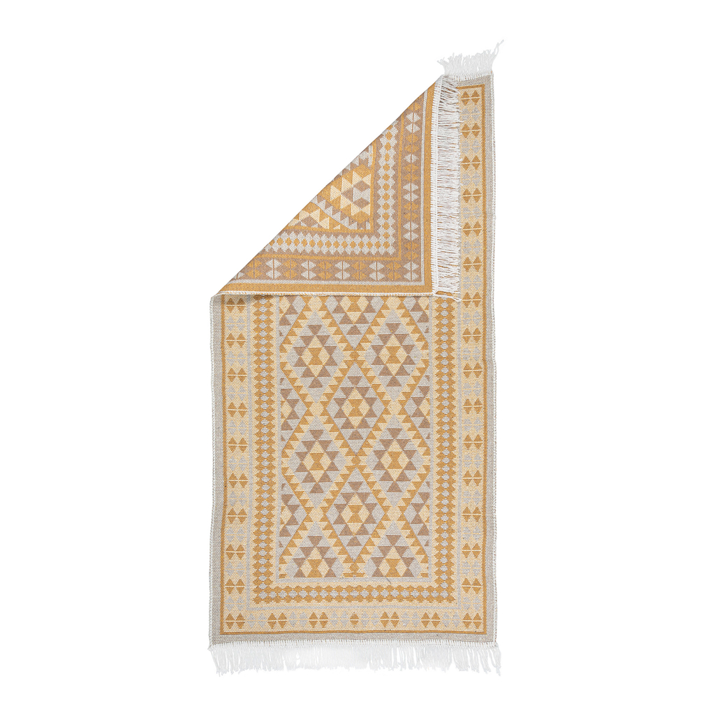 Obojstranný koberec medový s kosoštvorcami ALBORG 70x140 cm