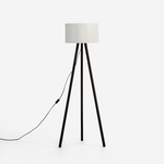 Stojacia lampa PIKO trojnožka, čierno-biela