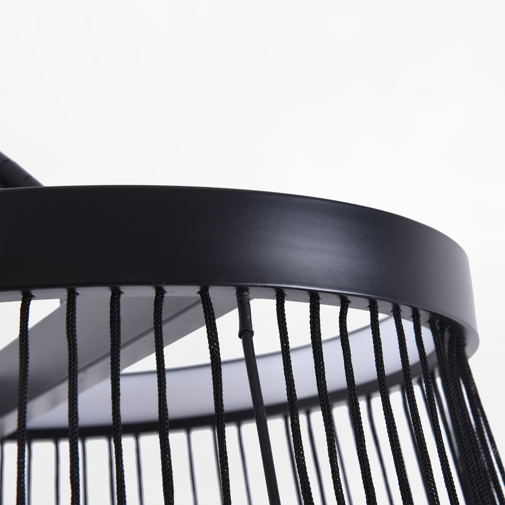 Stojacia LED lampa čierna BALU s diaľkovým ovládaním