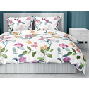 Súprava posteľnej bielizne z bavlneného saténu s kvetmi 220x200 cm