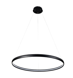 LED luster na lanku čierna CARLO 80 cm