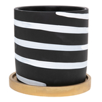 Cementový obal na črepník s podstavcom 18,5 cm