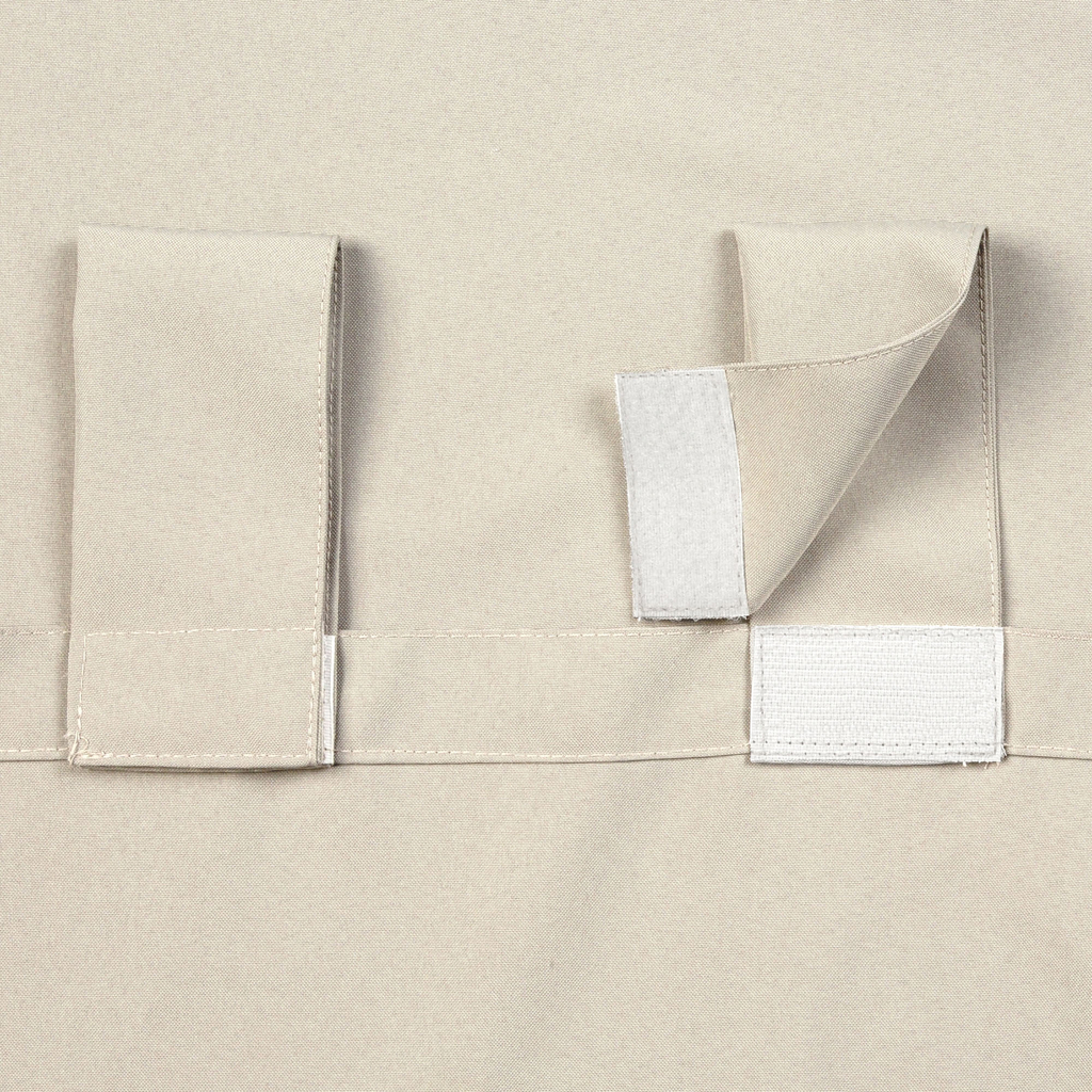 Záves na terasu s pútkami na suchý zips svetlobéžový GARDEN 155x220 cm