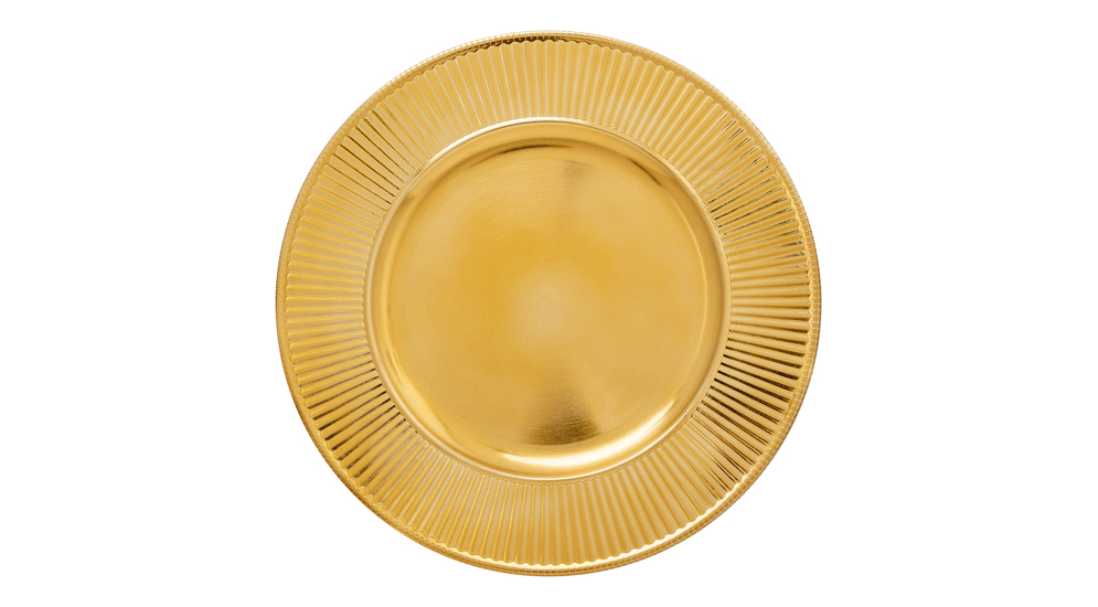 Zlatý dekoratívny tanier 33 cm