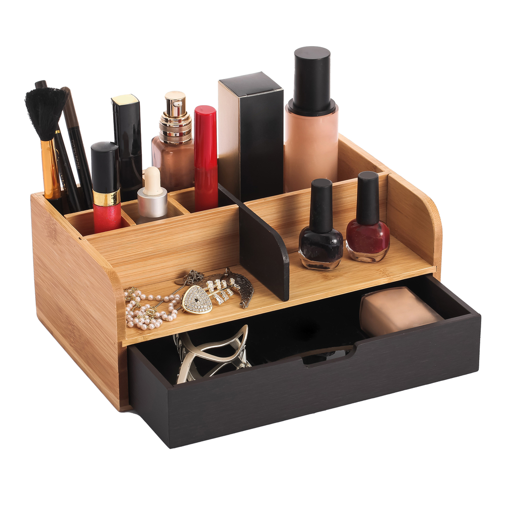 Bambusový organizér na kozmetiku