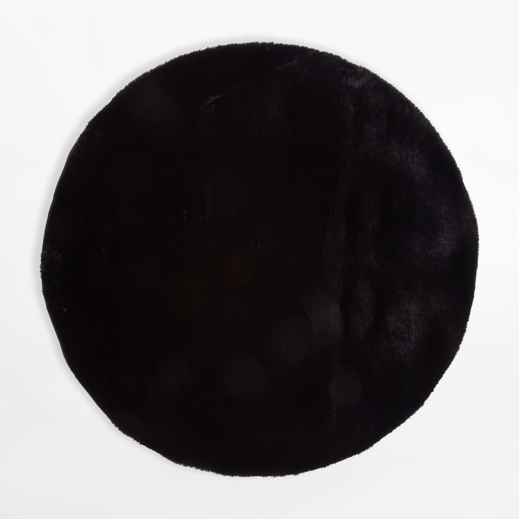 Okrúhly koberec RABBIT, čierny, 120 cm