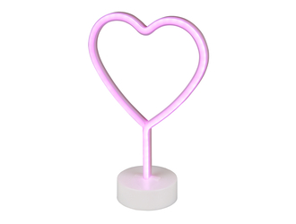 Dekoratívna stolná lampa LED NEON HEART