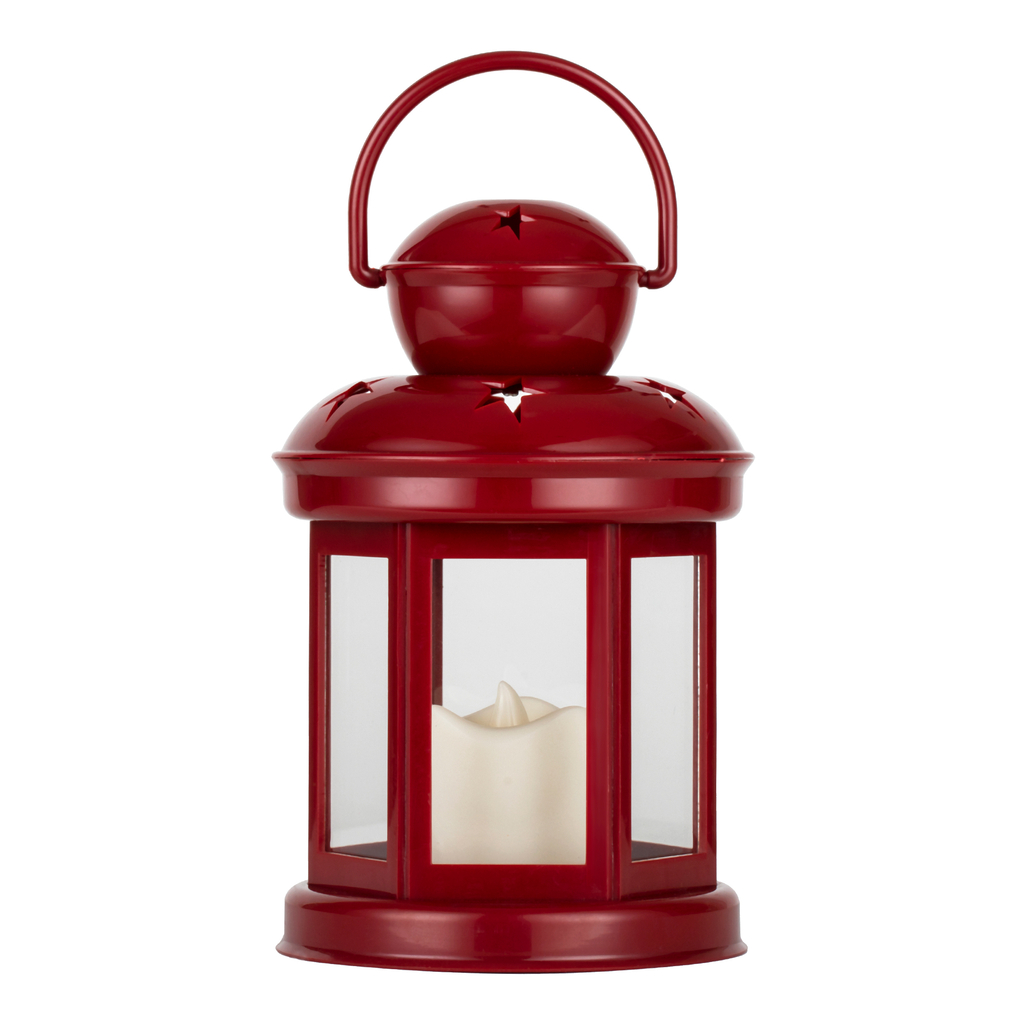 Lampáš červený LED 19 cm