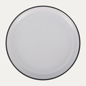 Biely tanier s čiernym okrajom 21 cm