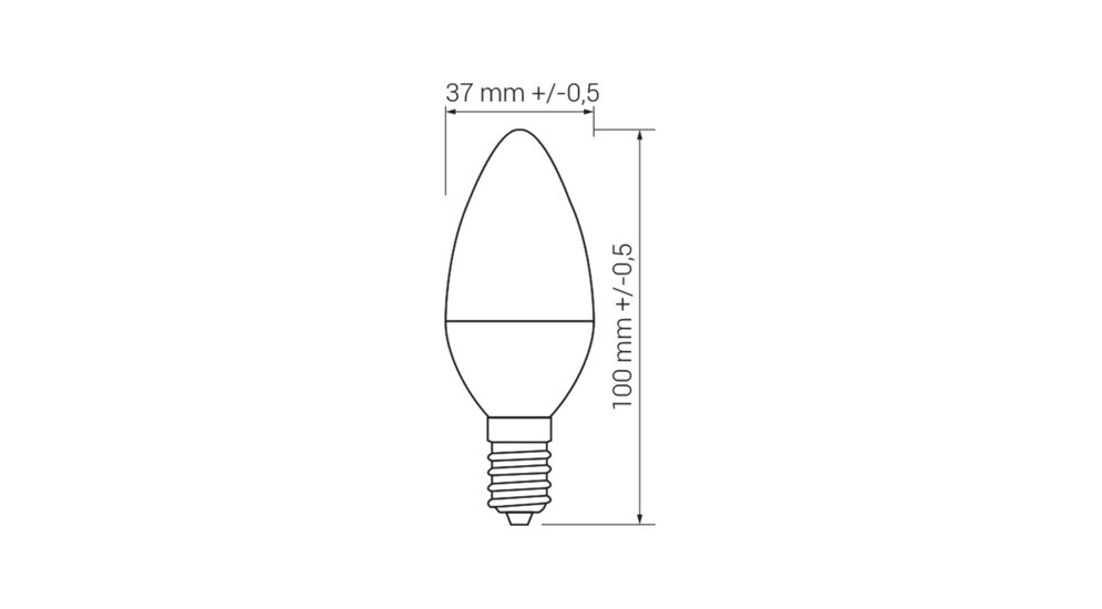 Žiarovka LED E14 8W teplá farba ORO-E14-C37-TOTO-8W-WW