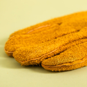 Hnedé kožené rukavice na grilovanie 35 cm