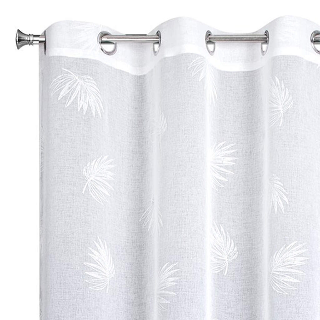 Záves na kruhy biely JESSI 140 x 260 cm