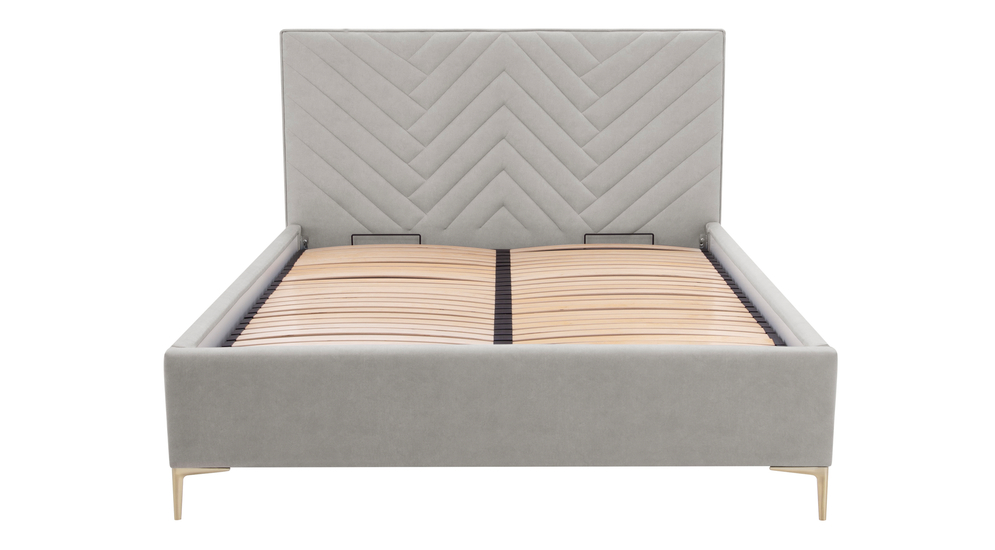 Čalúnená velúrová posteľ PINO s úložným priestorom 160x200 cm
